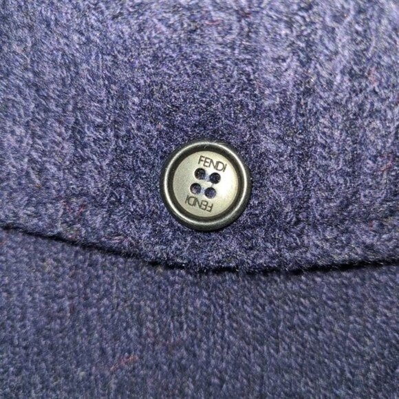 Fendi Blue Mens Coat Jacket Wool Blend XL - Picture 10 of 15